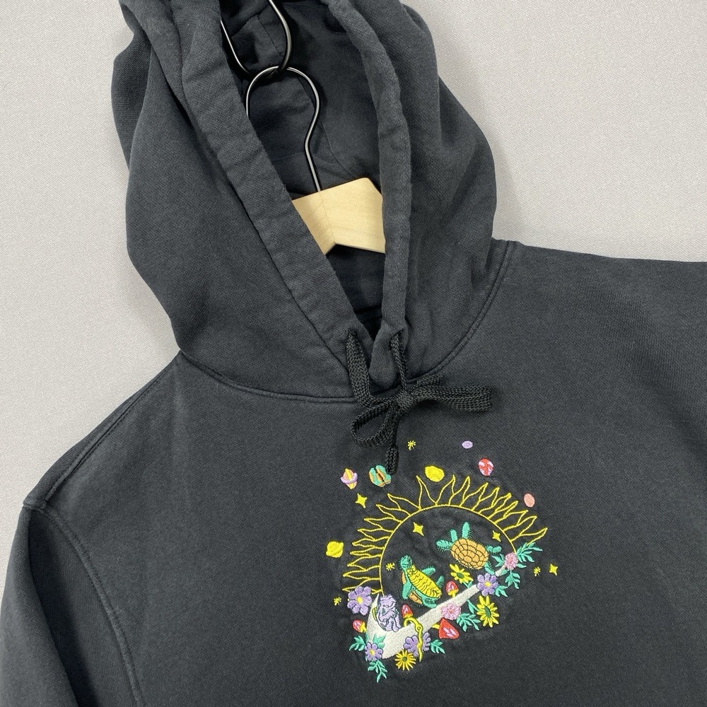 Nike Club Fleece Hoodie Mens Medium Black DQ3513-010 Sun Turtle Mushroom